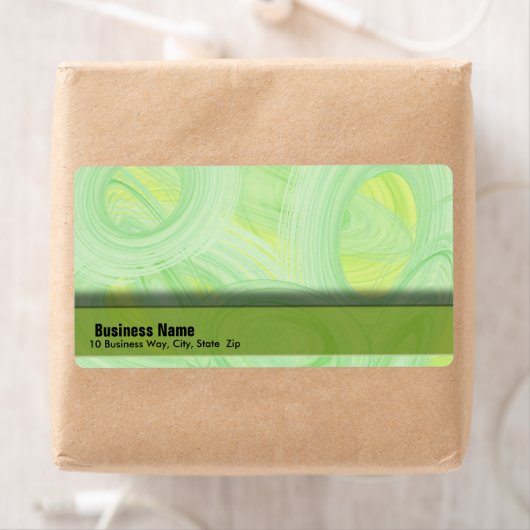 Krassende groene spiralen etiket (Insitu)