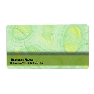 Krassende groene spiralen etiket