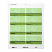Krassende groene spiralen etiket (Full Sheet)
