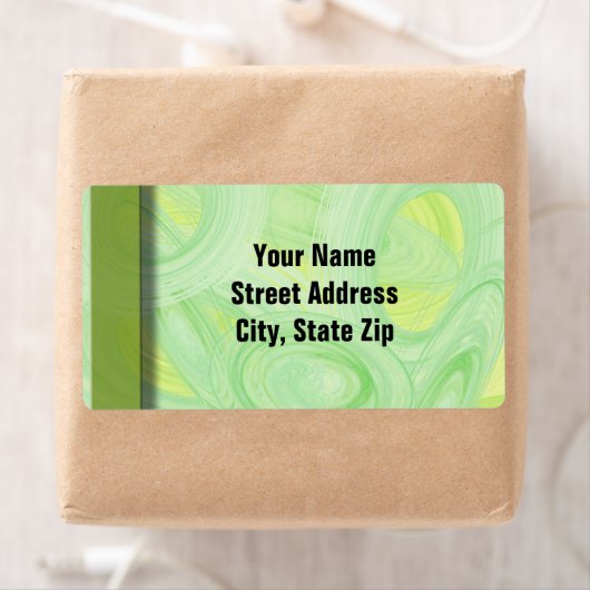 Krassende groene spiralen etiket (Insitu)