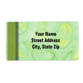 Krassende groene spiralen etiket (Voorkant)