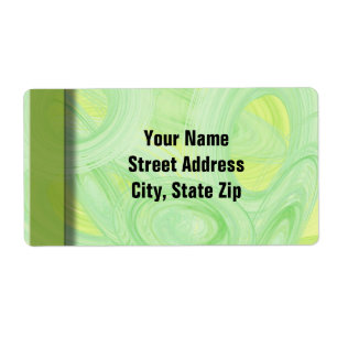 Krassende groene spiralen etiket