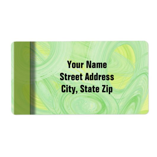 Krassende groene spiralen etiket (Voorkant)