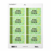 Krassende groene spiralen etiket (Full Sheet)