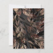 Krassige Bronzen Bloemige Botanische Chic Trouw RS Kaart (Achterkant)