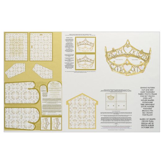 krasstructuur van tiara crown naaigarft stof (Yard (91,4 cm))