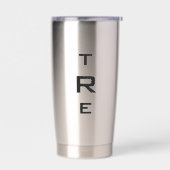 Kraste Zwarte Monogram Geïsoleerde Drinkbeker (Links)