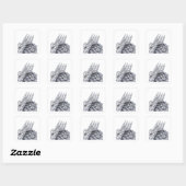 Kraszilver Abstract Cadeausticker Vierkante Sticker (Vel)