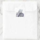 Kraszilver Abstract Cadeausticker Vierkante Sticker (Tas)