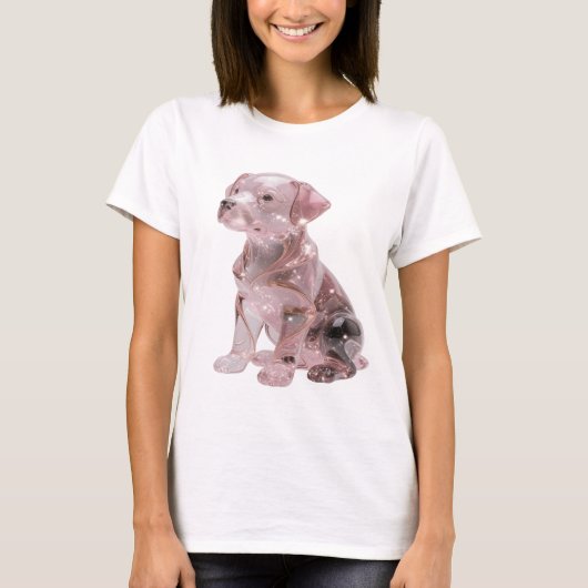 Kraszilver GLAZEN PUPPY Statement Design T-shirt (Voorkant)