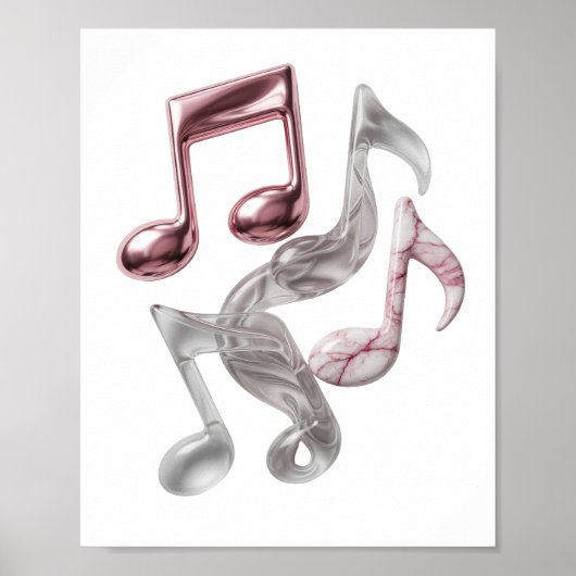Kraszilver MUSIC NOTES Print (Voorkant)