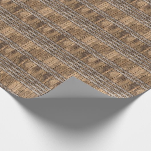 Krat en karton hout cadeaupapier (Hoek)