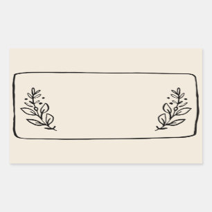 Krat, karton rechthoekige sticker