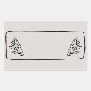 Krat, karton rechthoekige sticker