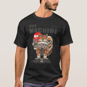 Krat robotmachine met Kat T-shirt