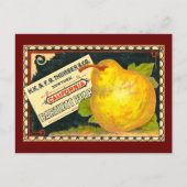  krateletiket voor bruinperen briefkaart (Voorkant)