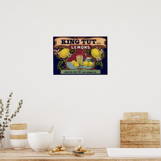 Kratellabel van merk King Tut Poster (Keuken)