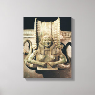 Krater, details van het handvat canvas afdruk
