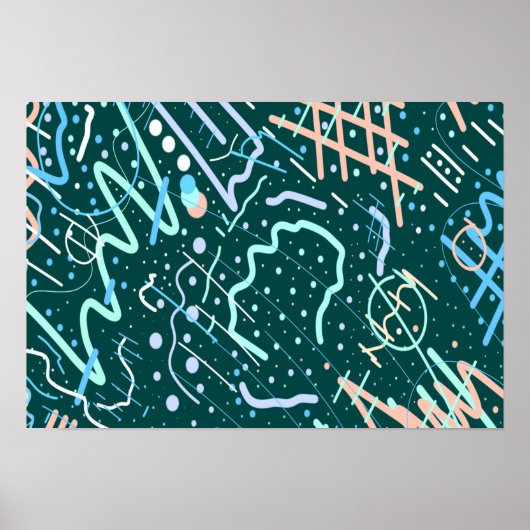 Krater en Kometen Poster (Voorkant)