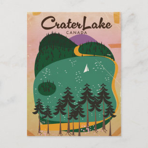 Krater meer Canada Reisposter Briefkaart