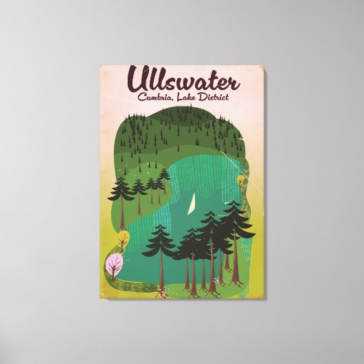 Krater meer Canada Reisposter Canvas Afdruk (Voorkant)