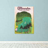 Krater meer Canada Reisposter Canvas Afdruk (Insitu (Houten vloer))