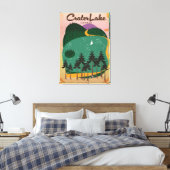 Krater meer Canada Reisposter Canvas Afdruk (Insitu (Slaapkamer))