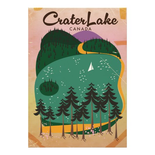 Krater meer Canada Reisposter Foto Afdruk (Voorkant)