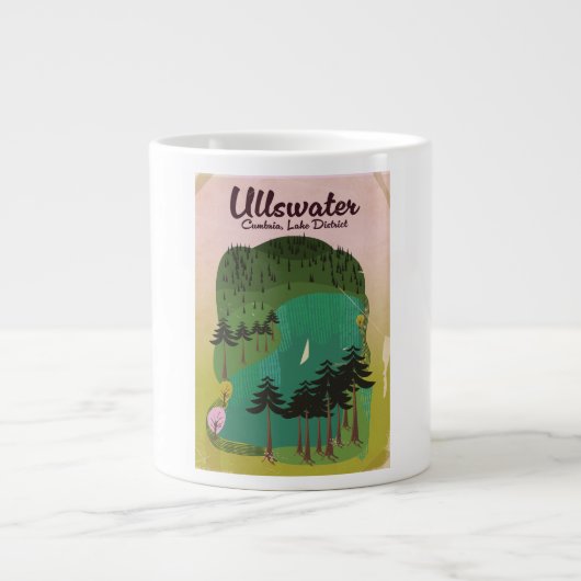 Krater meer Canada Reisposter Grote Koffiekop (Voorkant)