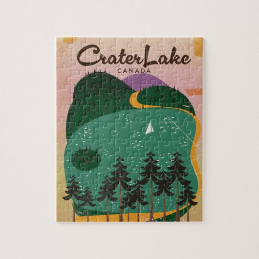 Krater meer Canada Reisposter Legpuzzel (Verticaal)
