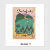 Krater meer Canada Reisposter Sticker (Vel)