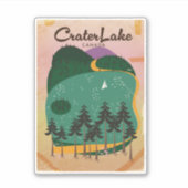 Krater meer Canada Reisposter Sticker (Voorkant)