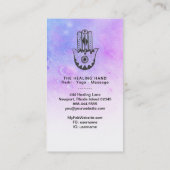 ** Krater van de Maan Hamsa Hand van Fatima Medita Visitekaartje (Achterkant)