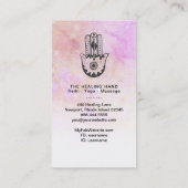 ** Krater van de Maan Hamsa Hand van Fatima Yoga P Visitekaartje (Achterkant)