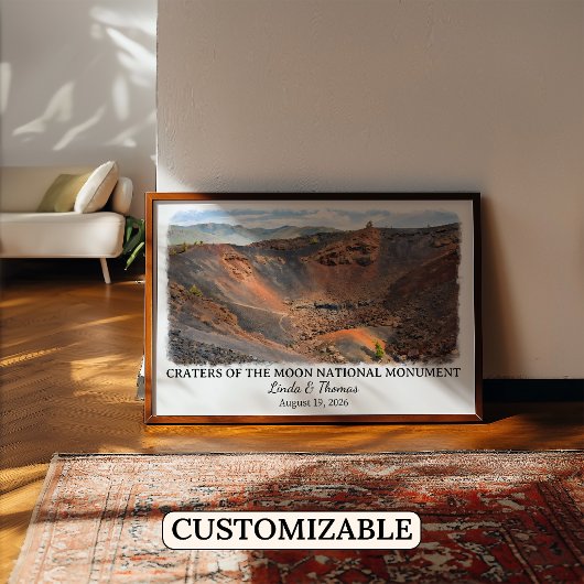 Krater van de Maan National Monument Idaho Custom Poster