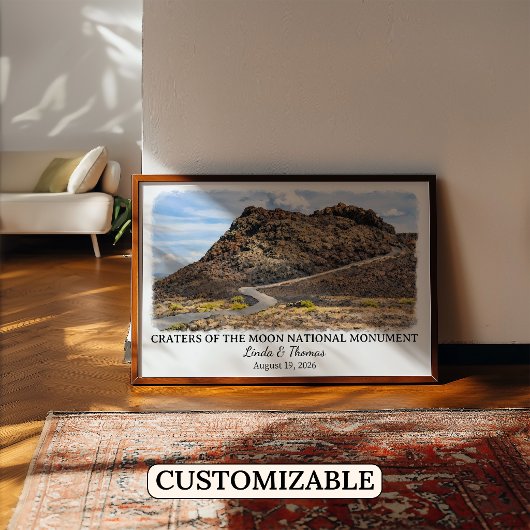 Krater van de Maan National Monument Idaho Custom Poster