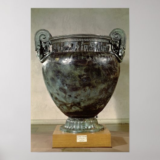 Krater van de Tomb van een prinses van Vix Poster (Voorkant)