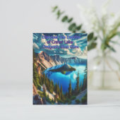 kratermeren serene ochtendlicht briefkaart (Staand voorkant)