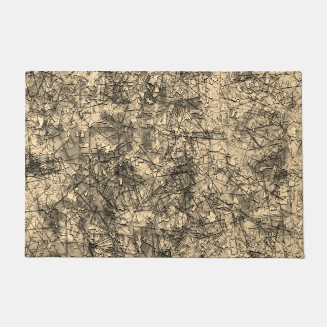 Kraters op krater op een licht gespikkelde kaki on deurmat (Voorkant)