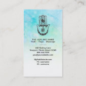 ** Kraters van de Maan Hamsa Hand van Fatima Blue  Visitekaartje (Achterkant)