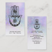 ** Kraters van de Maan Hamsa Hand van Fatima Yoga Visitekaartje (Voorkant / Achterkant)