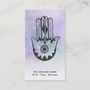 ** Kraters van de Maan Hamsa Hand van Fatima Yoga Visitekaartje