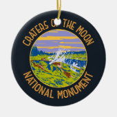 Kraters van het Nationaal Monument van de Moon Tau Keramisch Ornament (Voorkant)