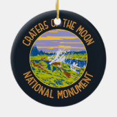 Kraters van het Nationaal Monument van de Moon Tau Keramisch Ornament (Achterkant)