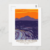 Kraters van het Nationale Monument van Moon Idaho Briefkaart (Voorkant / Achterkant)