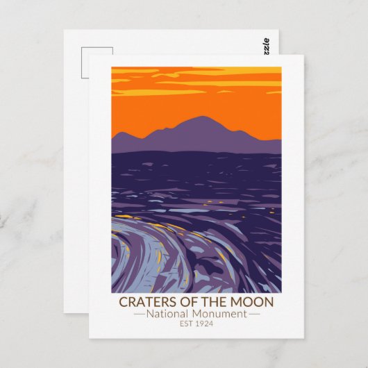 Kraters van het Nationale Monument van Moon Idaho Briefkaart (Voorkant / Achterkant)