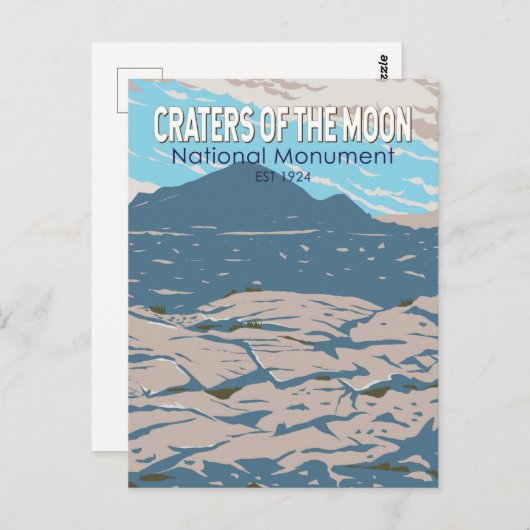 Kraters van het Nationale Monument van Moon Idaho  Briefkaart (Voorkant / Achterkant)