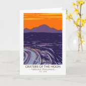 Kraters van het Nationale Monument van Moon Idaho Kaart (Gele Bloem)