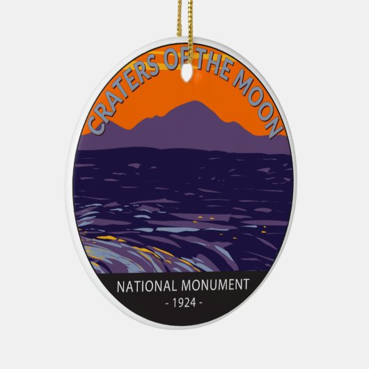 Kraters van het Nationale Monument van Moon Idaho Keramisch Ornament (Rechts)