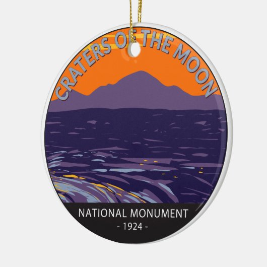 Kraters van het Nationale Monument van Moon Idaho Keramisch Ornament (Links)